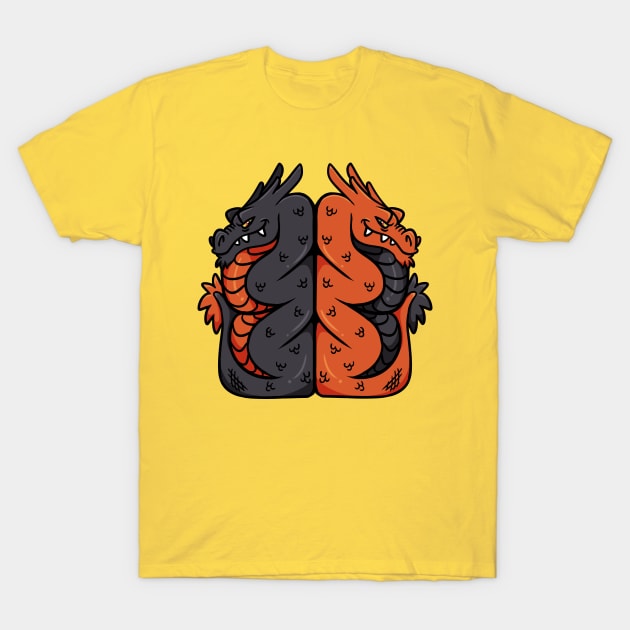 Double Dragon Totem T-Shirt by therealfirestarter